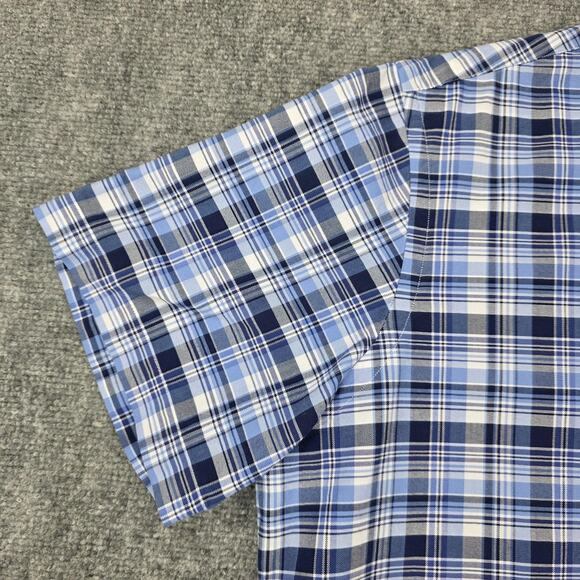 Ralph Lauren Shirt Mens XL Blue Plaid Short Sleeve Oxford Cloth Button Down - Picture 8 of 15